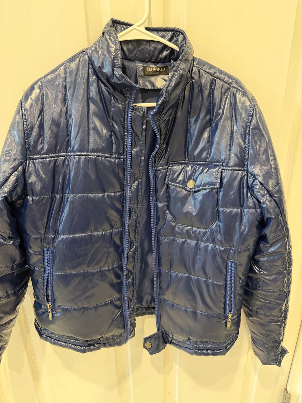 Emporio Clothing Navy Puffer Jacket - Men's Quilted Coat